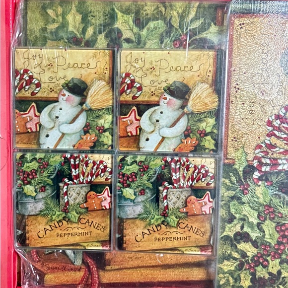 Happy Holiday Collection • Susan Winget • Snowman •6 Piece Cutting Board/Coaster - Picture 4 of 16